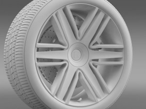 bentley continental gtc 2015 wheel 3D Model