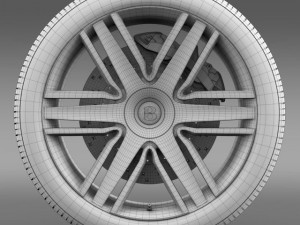 bentley continental gtc 2015 wheel 3D Model
