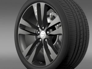 chrysler 300 srt8 satin vapor wheel 3D Model