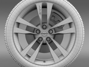 chrysler 300 srt8 satin vapor wheel 3D Model