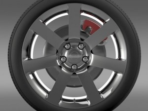 chrysler 300 srt8 wheel 3D Model