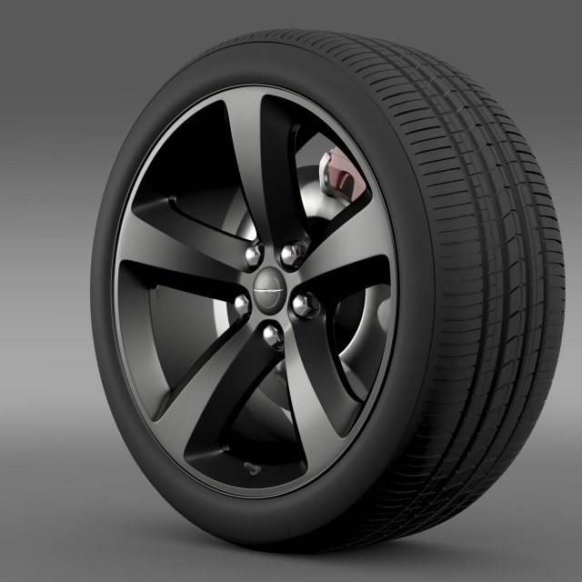chrysler 300s wheel 3D Модель .c4d .max .obj .3ds .fbx .stl .blend 