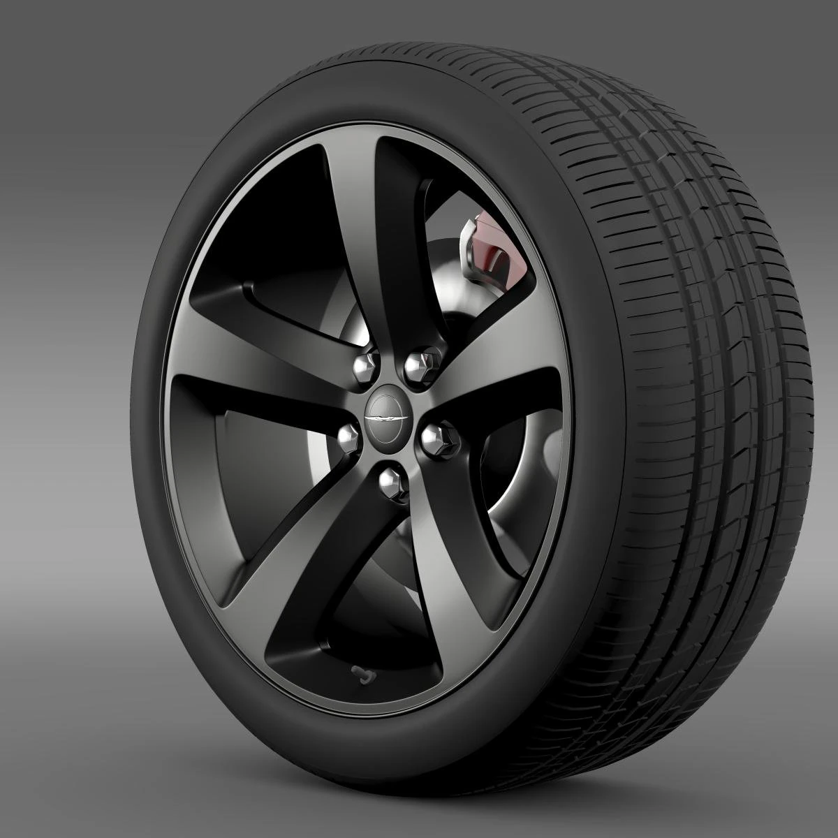 chrysler 300s wheel 3D Model .c4d .max .obj .3ds .fbx .stl .blend 