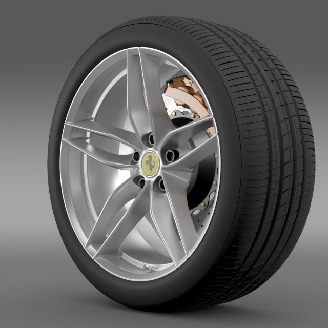 ferrari 488 gtb 2015 wheel Modelo 3D .c4d .max .obj .3ds .fbx .stl .blend 