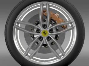 ferrari 488 gtb 2015 wheel 3D Model