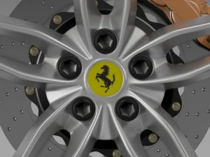 ferrari 488 gtb 2015 wheel 3D Model