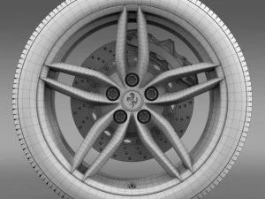 ferrari 488 gtb 2015 wheel 3D Model