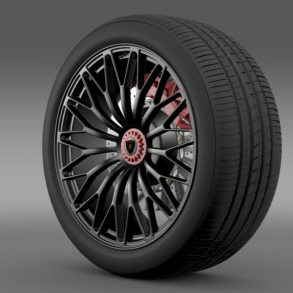 lamborghini aventador lp 750 4 sv wheel 3D Model .c4d .max .obj .3ds .fbx .stl .blend