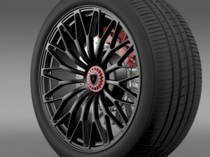 lamborghini aventador lp 750 4 sv wheel 3D Model