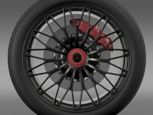 lamborghini aventador lp 750 4 sv wheel 3D Model