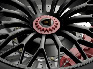 lamborghini aventador lp 750 4 sv wheel 3D Model