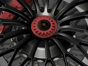 lamborghini aventador lp 750 4 sv wheel 3D Model