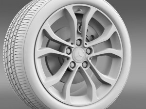 mercedes benz c 220 wheel Model 3D
