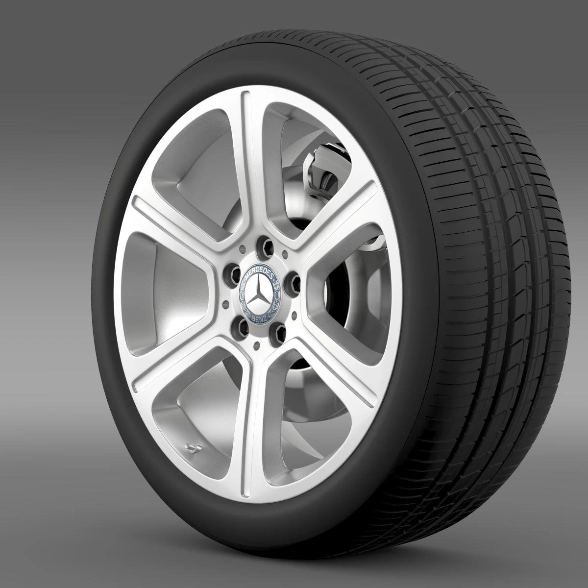 mercedes benz c 300 exclusive line wheel 3D Model .c4d .max .obj .3ds .fbx .stl .blend