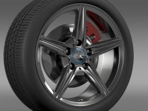 mercedes benz c 400 4matic amg line wheel 3D Model
