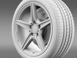 mercedes benz c 400 4matic amg line wheel 3D Model