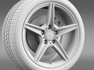 mercedes benz c 400 4matic amg line wheel 3D Model