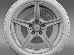 mercedes benz c 400 4matic amg line wheel 3D Model