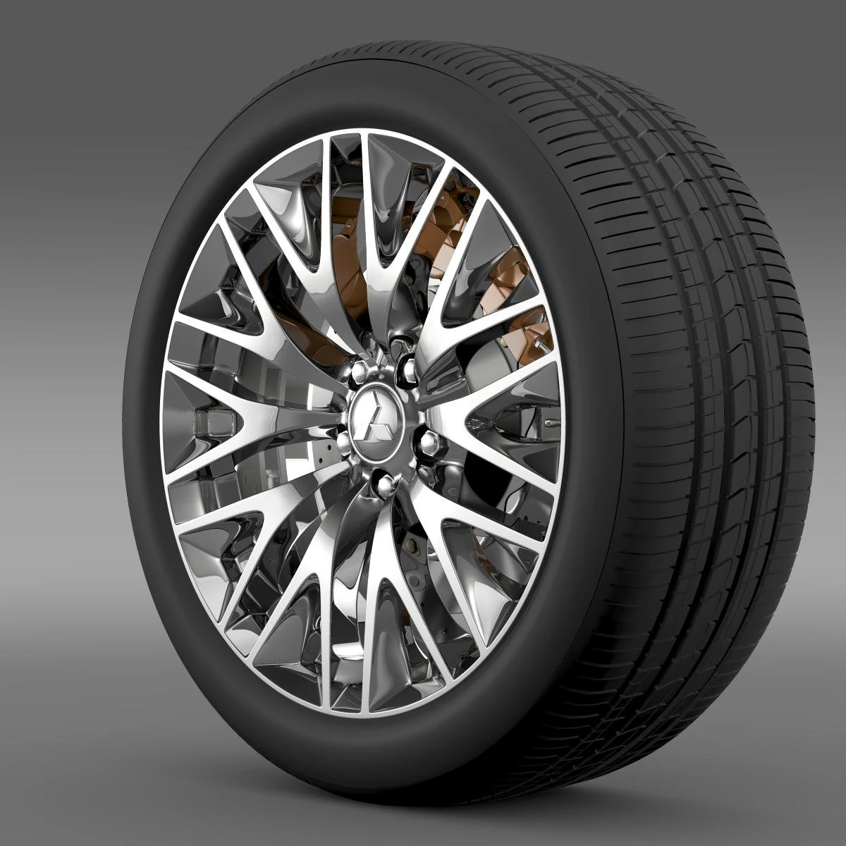 mitsubishi dignity wheel 3D Model .c4d .max .obj .3ds .fbx .stl .blend