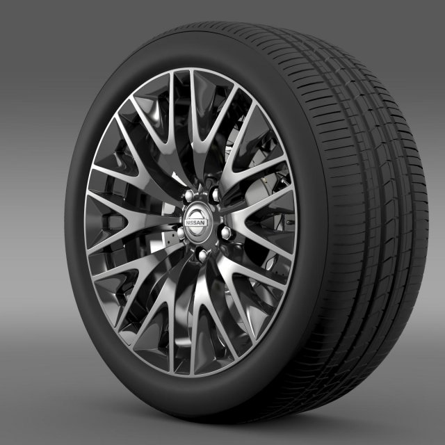 nissan cima hybrid wheel 3D Model .c4d .max .obj .3ds .fbx .stl .blend 