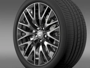 roda h&iacute;brida nissan cima Modelo 3D