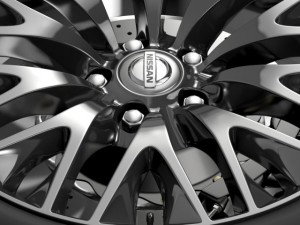 nissan cima hybrid wheel 3D Model