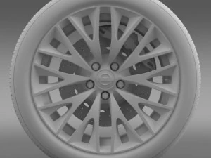 nissan cima hybrid wheel 3D Model