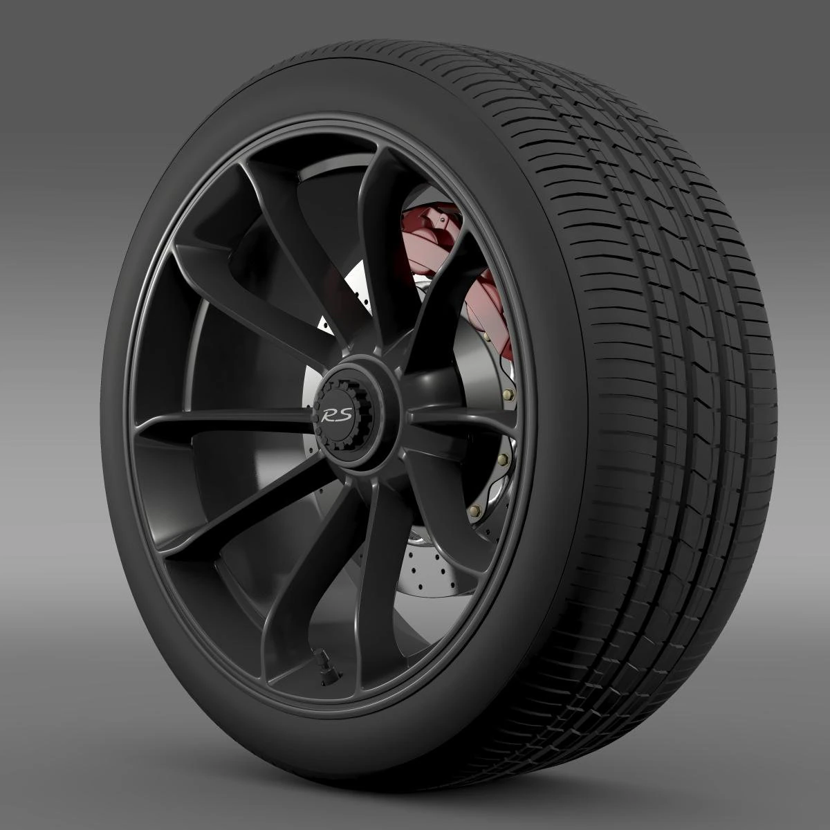 porsche 911 gt3 rs 2015 wheel 3D Model .c4d .max .obj .3ds .fbx .stl .blend