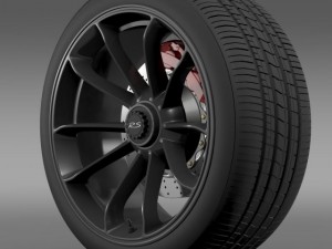 porsche 911 gt3 rs 2015 wheel 3D Model