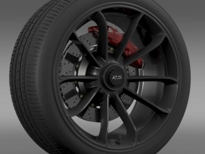 porsche 911 gt3 rs 2015 wheel 3D Model