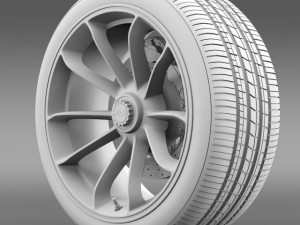 porsche 911 gt3 rs 2015 wheel 3D Model
