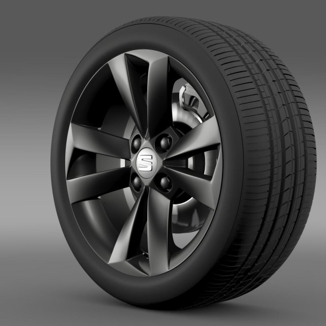 seat mii vibora negra wheel 3D Model .c4d .max .obj .3ds .fbx .stl .blend 