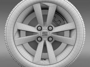 seat mii vibora negra wheel 3D Model