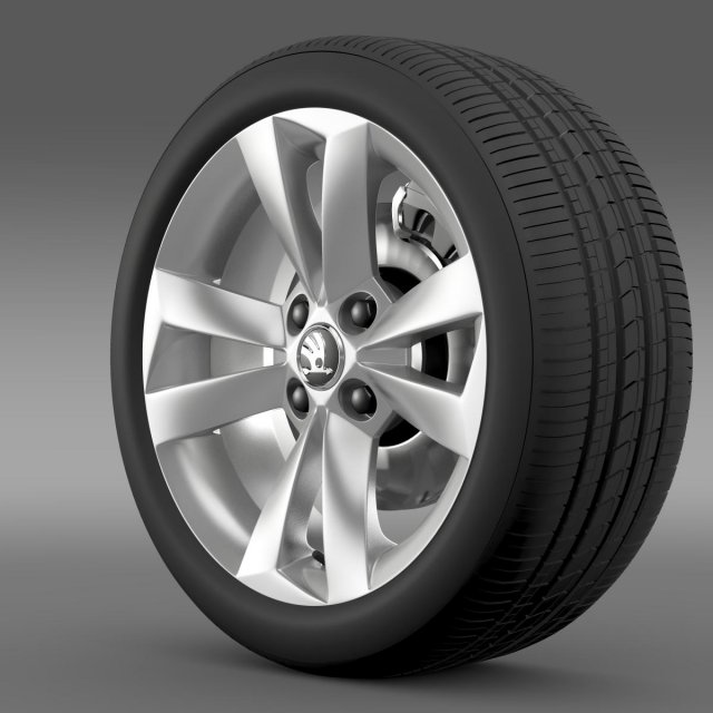 skoda citigo wheel 3Dモデル .c4d .max .obj .3ds .fbx .stl .blend 