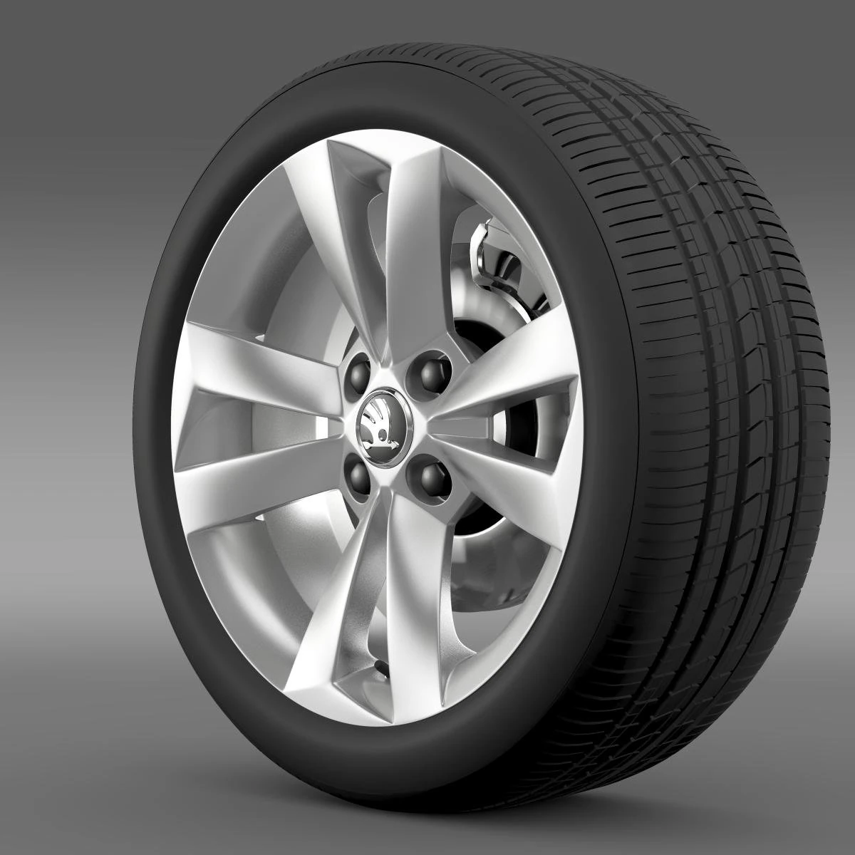 skoda citigo wheel 3D Model .c4d .max .obj .3ds .fbx .stl .blend 