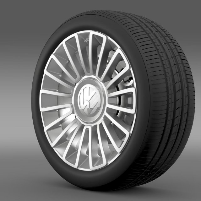 volkswagen up wheel 3D Model .c4d .max .obj .3ds .fbx .stl .blend
