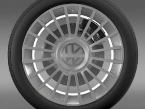 volkswagen up wheel 3D Model