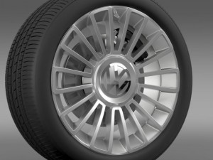 volkswagen up wheel 3D Model