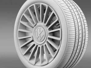volkswagen up wheel 3D Model
