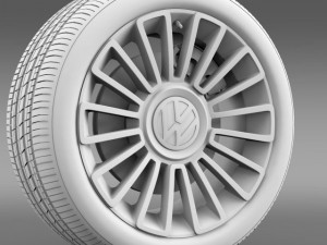 volkswagen up wheel 3D Model