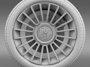 volkswagen up wheel 3D Model