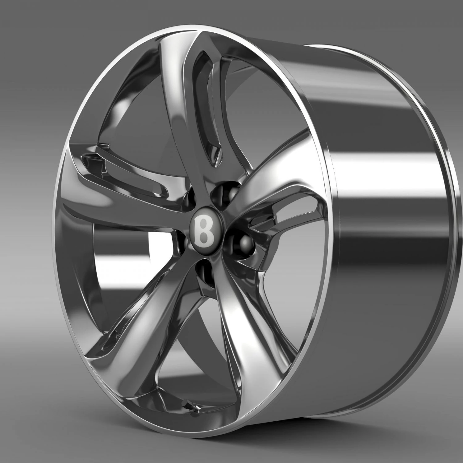 bentley continental gt speed 2015 rim 3D Model .c4d .max .obj .3ds .fbx .stl .blend 