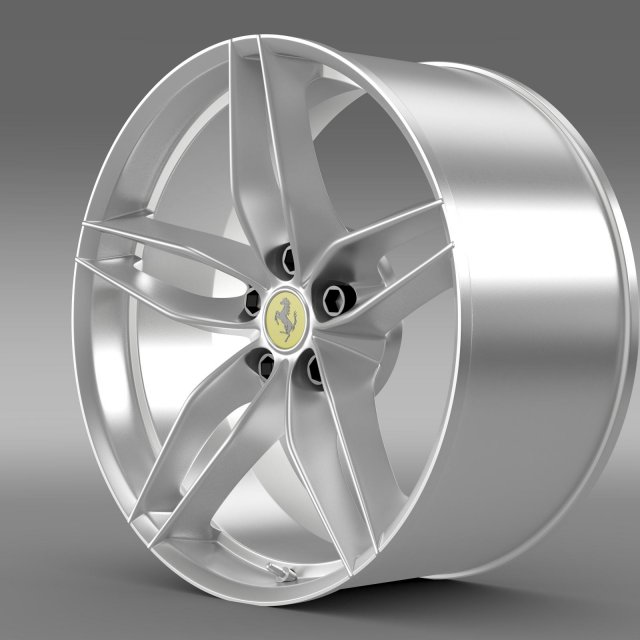 ferrari 488 gtb 2015  rim 3D Model .c4d .max .obj .3ds .fbx .stl .blend 