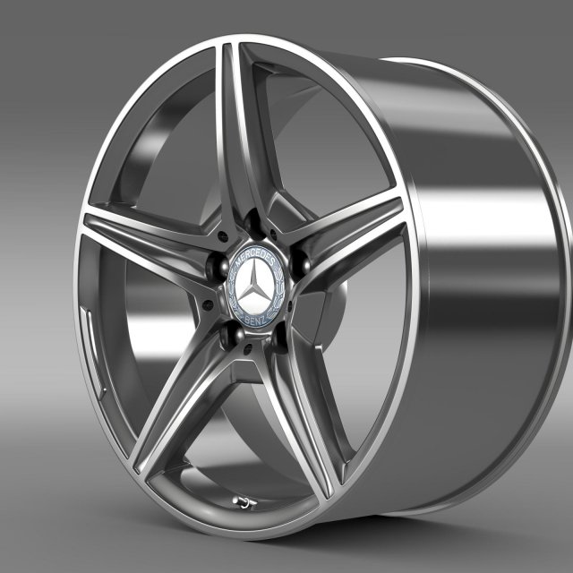 mercedes benz c 400 4matic amg line  rim 3D Model .c4d .max .obj .3ds .fbx .stl .blend 