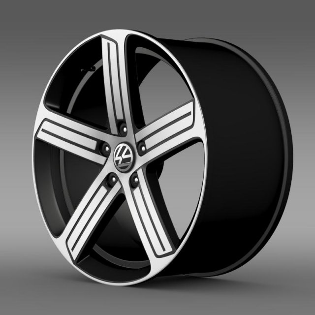 volkswagen golf r rim 3D-Modell .c4d .max .obj .3ds .fbx .stl .blend 