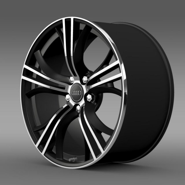 audi r8 exclusive rim 3D Model .c4d .max .obj .3ds .fbx .stl .blend 