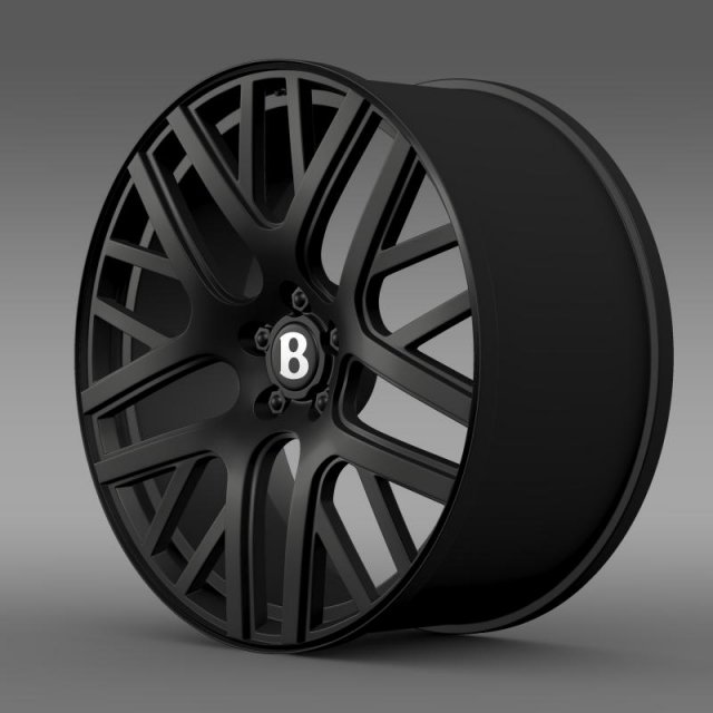 bentley continental gt speed rim 3D Model .c4d .max .obj .3ds .fbx .stl .blend 
