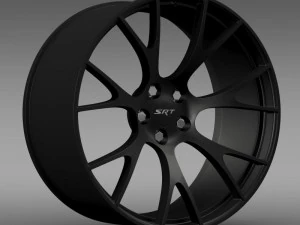 dodge challenger supercharged rim 3D Model