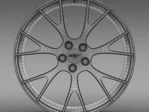 dodge challenger supercharged rim 3D Model
