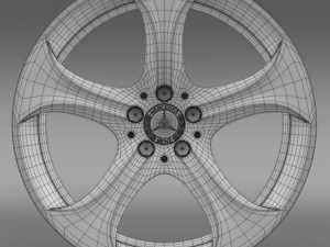 mercedes benz s 400 hybrid rim 3D Model